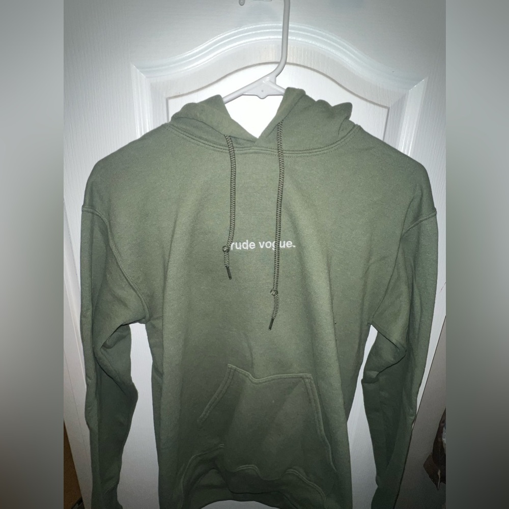 Rude vogue - sage green hoodie